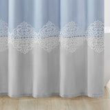 Panache Pieced & Embroidered Shower Curtain - Blue